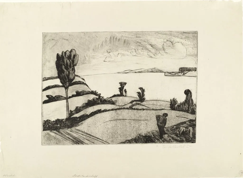 Untitled, by Erich Heckel, ink, 1924
