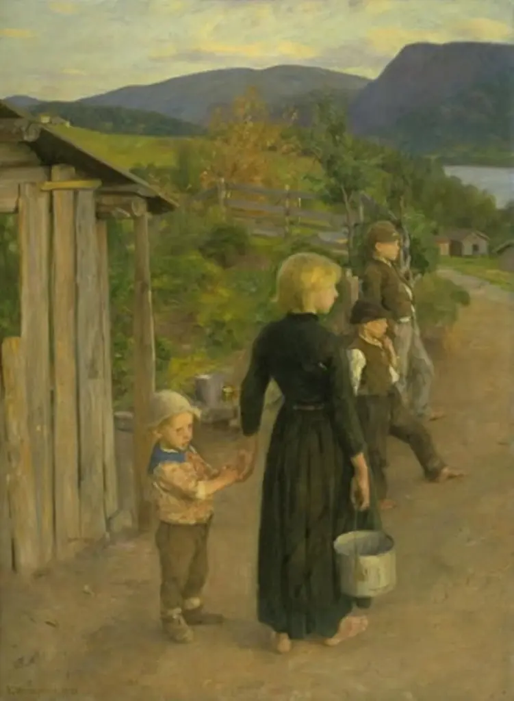 Children Waiting, by Erik Werenskiold