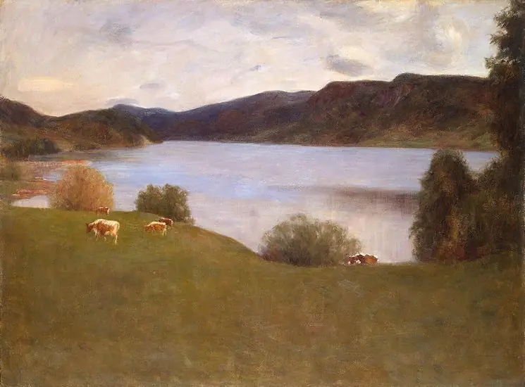 Landscape with a Lake, by Erik Werenskiold