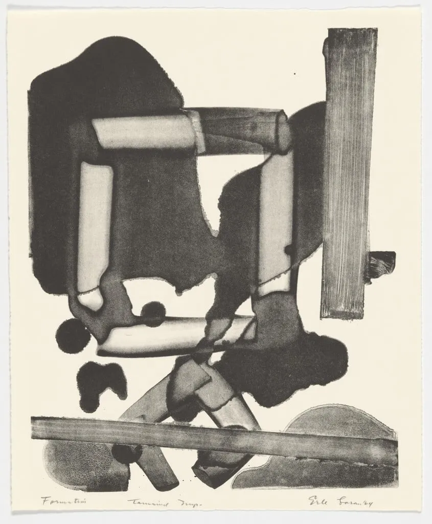 Untitled, by Erle Loran, ink, 1964