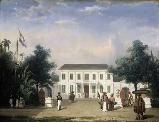 House on the Rijswijk, Batavia (Jalan Veteran), by Ernest Alfred Hardouin