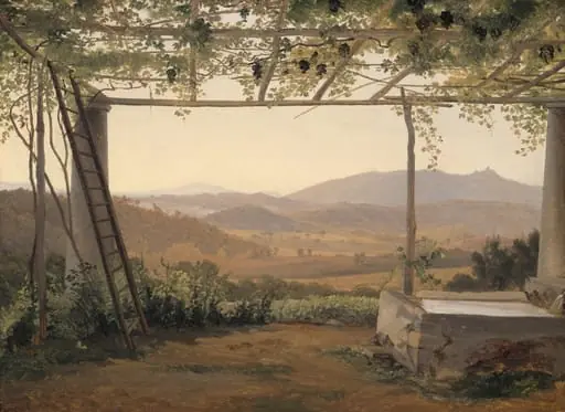 Fountain and Pergola in Italy, by Ernest Christian Frederik Petzholdt
