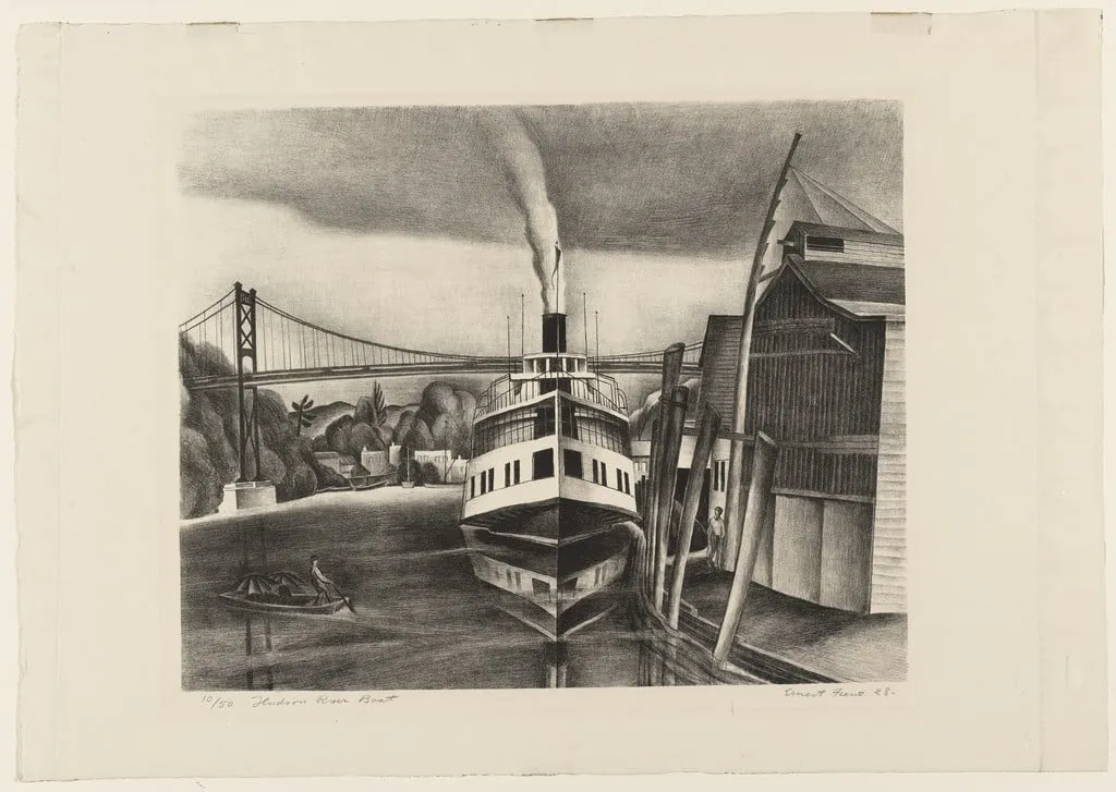 Untitled, by Ernest Fiene, ink, 1928