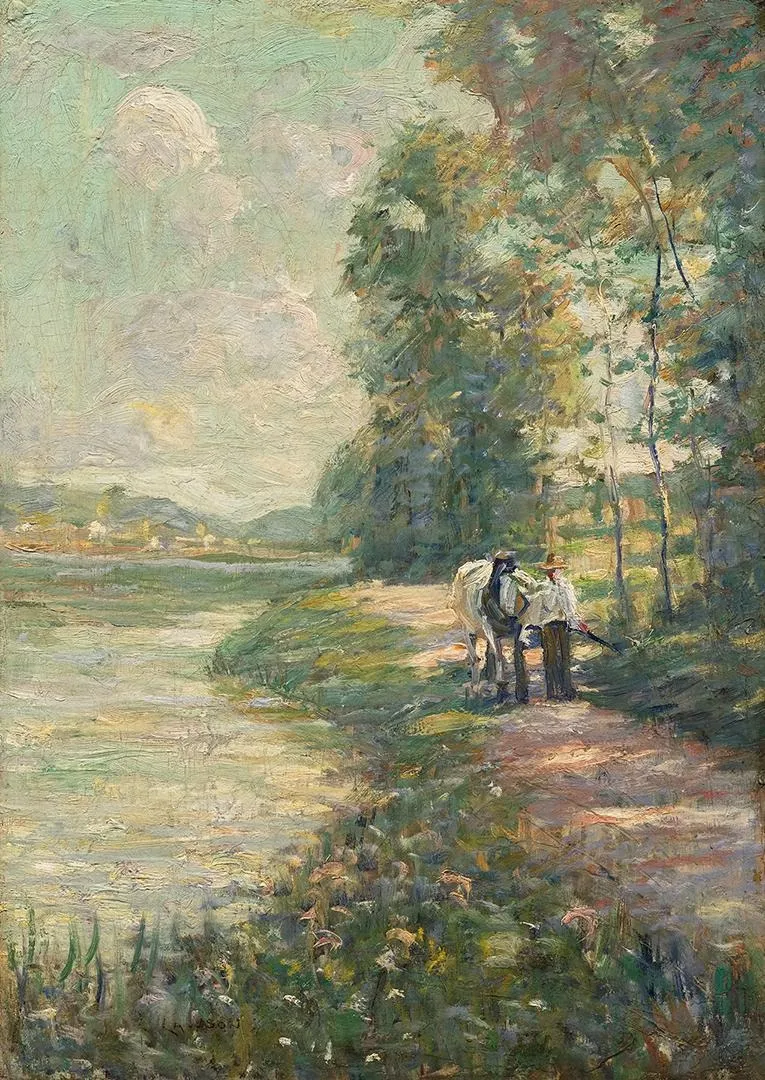 Path Along the River's Edge, by Ernest Lawson, oil, 1905