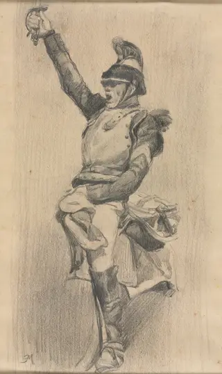 Soldier with Upraised Arm, by Ernest Meissonier, 1870