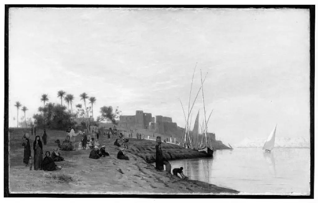 Esneh on the Nile, 1880., by Ernest Wadsworth Longfellow