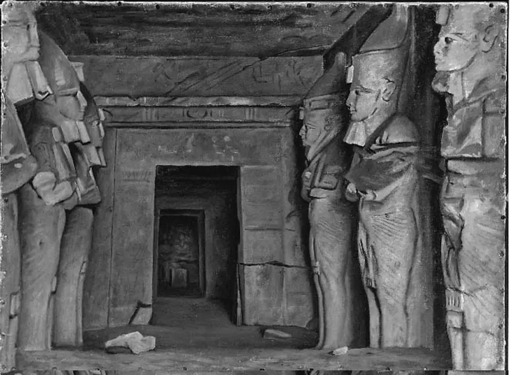 Interior of Temple of Rameses II at Abu-Simbel, by Ernest Wadsworth Longfellow