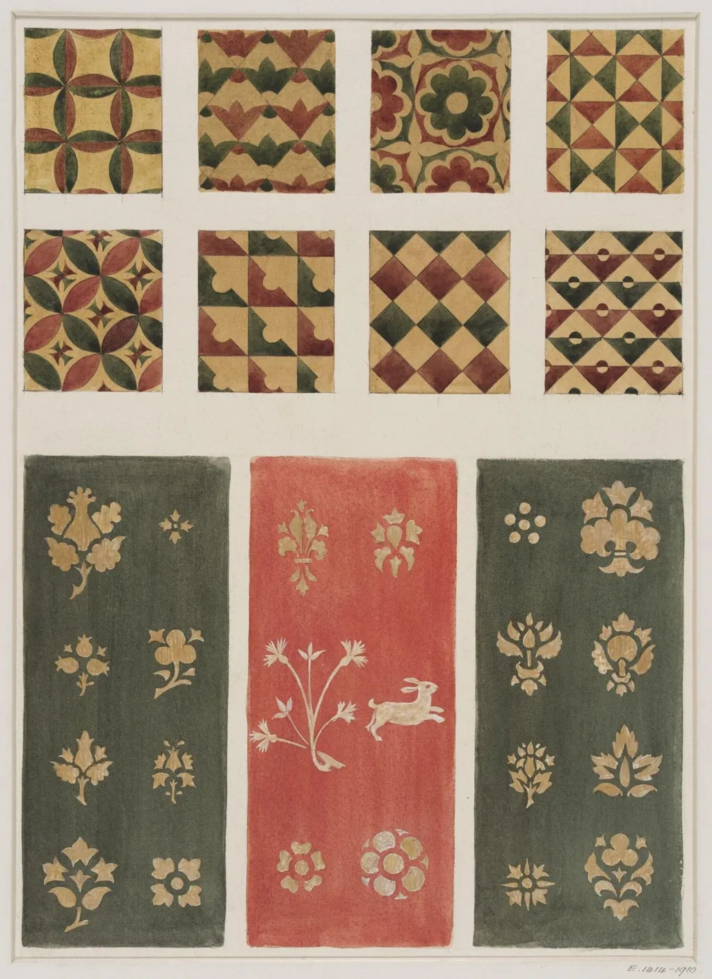 Untitled, by Ernest William Tristram, watercolor, 1900