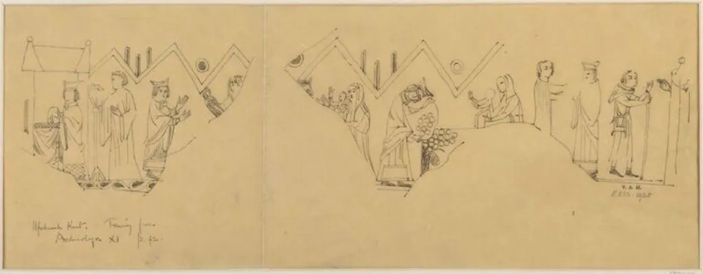 Untitled, by Ernest William Tristram, 1950
