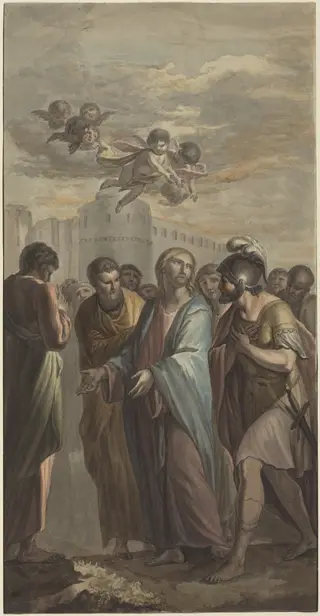 Christ with Apostles and a Roman Soldier