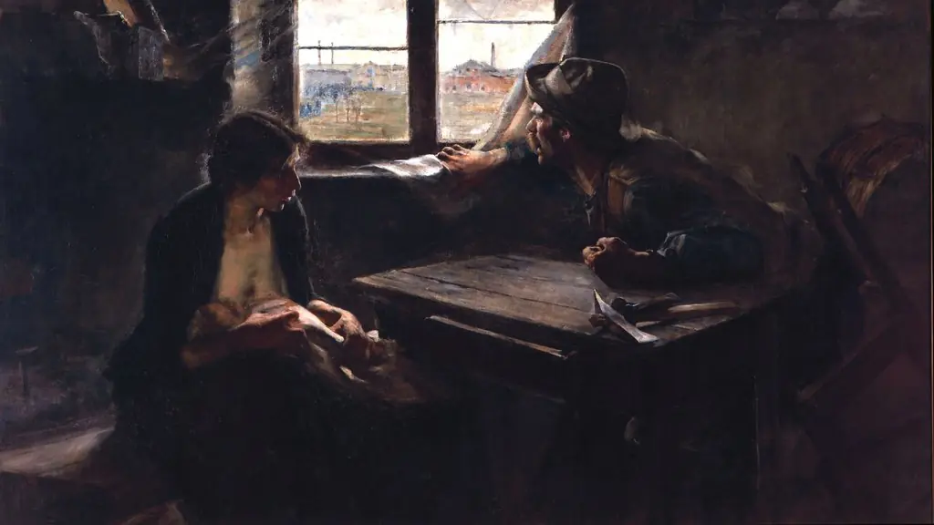 No bread, no work, by Ernesto de la Cárcova