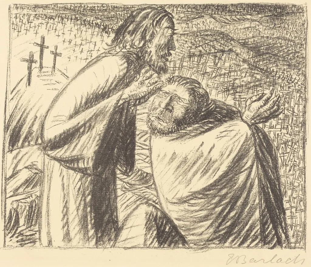 Anno Domini MCMXVI Post Christum Natum, by Ernst Barlach, ink, 1916
