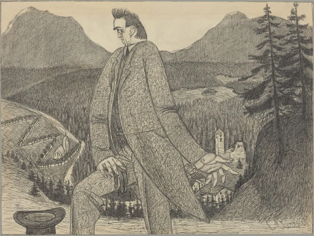 Man of Heights, by Ernst Barlach, ink, 1906