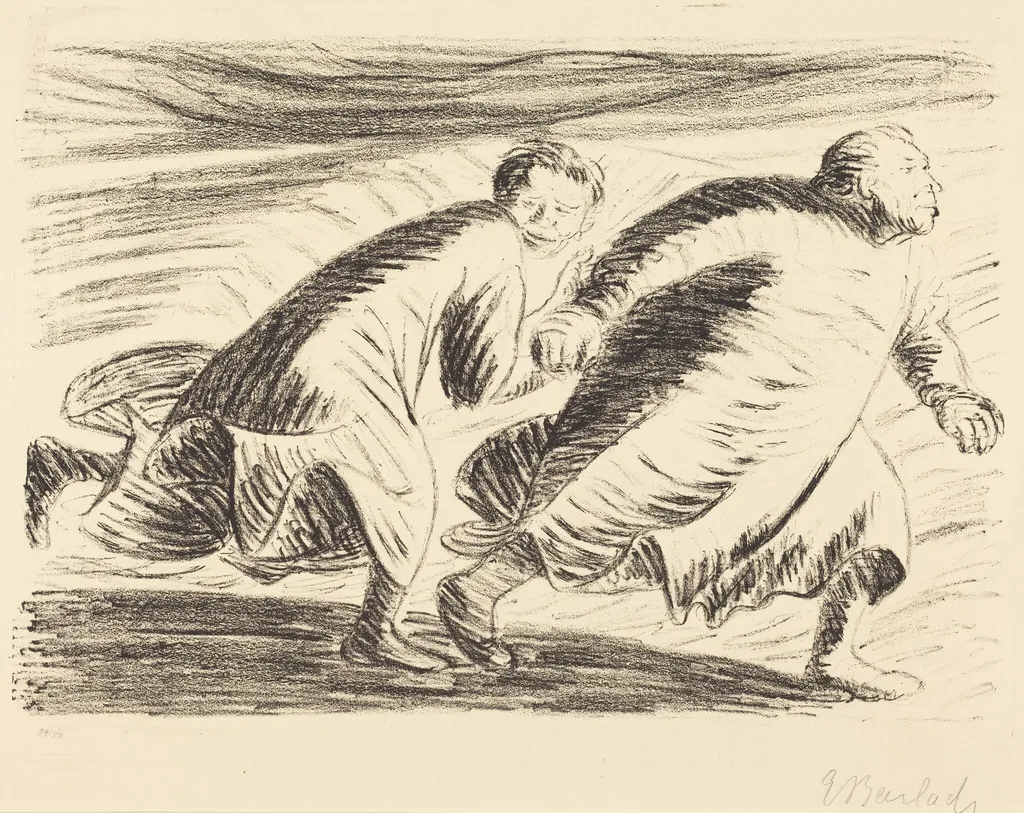 The Fugitives, by Ernst Barlach, ink, 1916