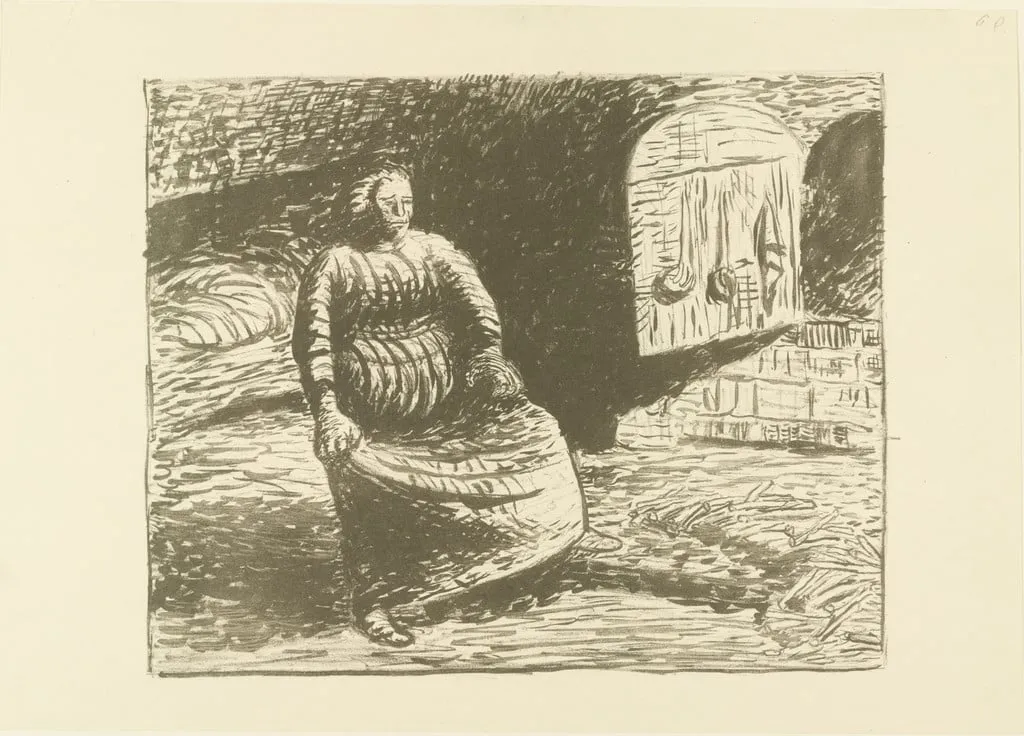 Untitled, by Ernst Barlach, ink, 1910