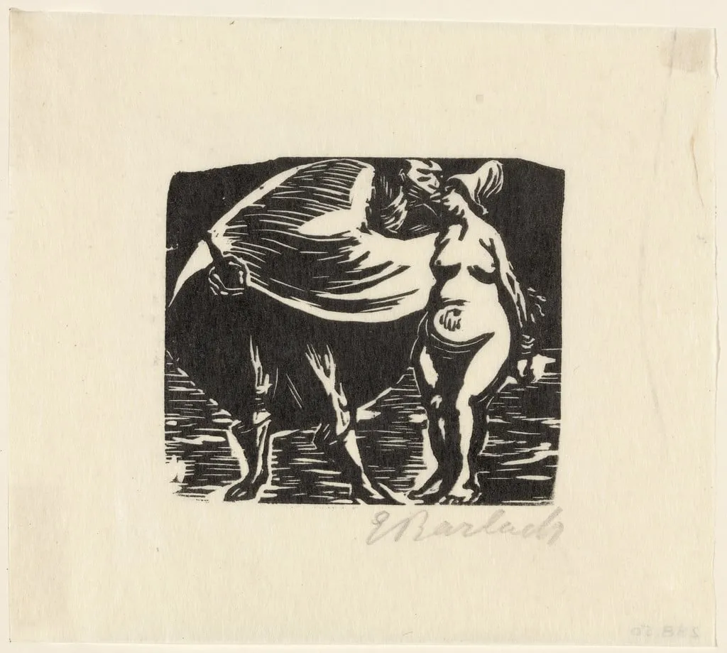 Untitled, by Ernst Barlach, ink, 1921