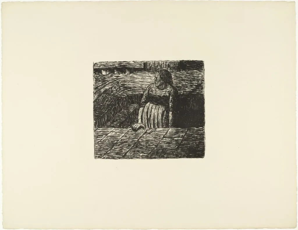 Untitled, by Ernst Barlach, ink, 1910