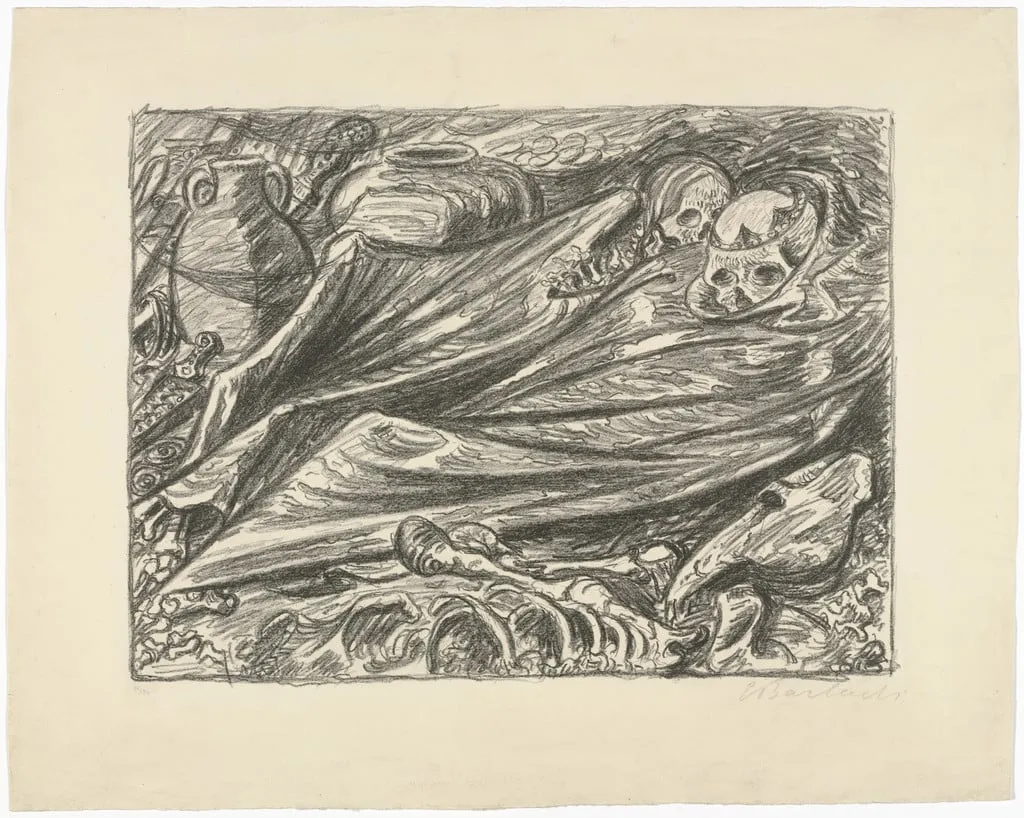 Untitled, by Ernst Barlach, ink, 1930