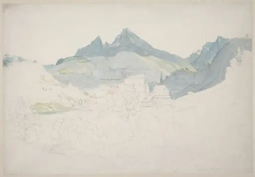 Berchtesgaden with the Watzmann Peak in the Distance, by Ernst Fries