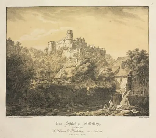 Six Views of Heidelberg Castle: Eastward, by Ernst Fries