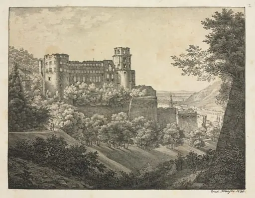 Six Views of Heidelberg Castle: Towards Northeast, by Ernst Fries