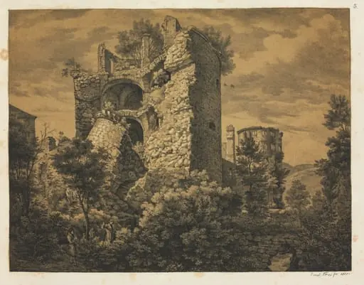 Six Views of Heidelberg Castle: Tower, by Ernst Fries