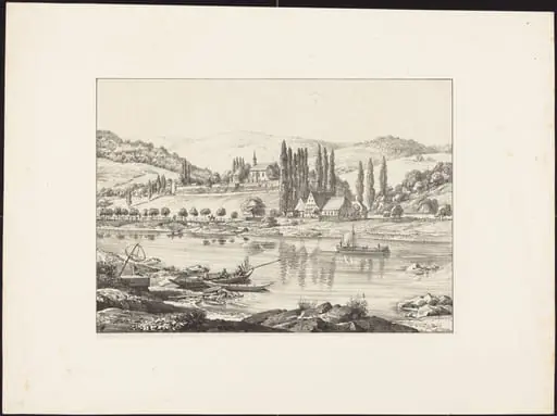 The Convent of Neuberg from Schlierbach, by Ernst Fries