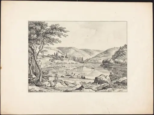 The Convent of Neuburg from Haarlass, by Ernst Fries