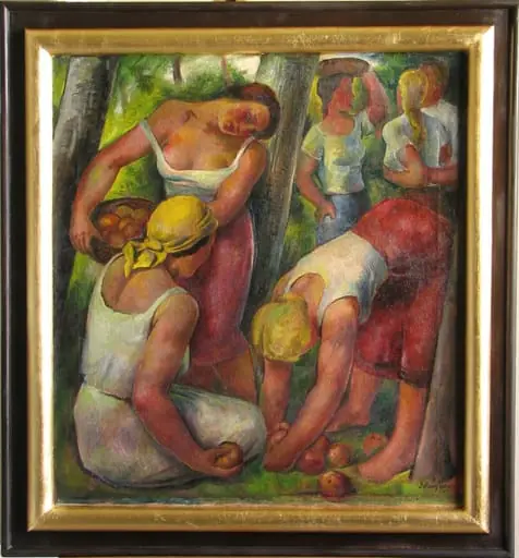 Femei la culesul merelor, by Ernst Honigberger