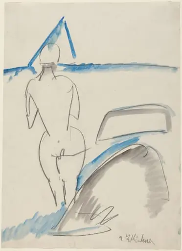 Bather on the Beach, by Ernst Ludwig Kirchner