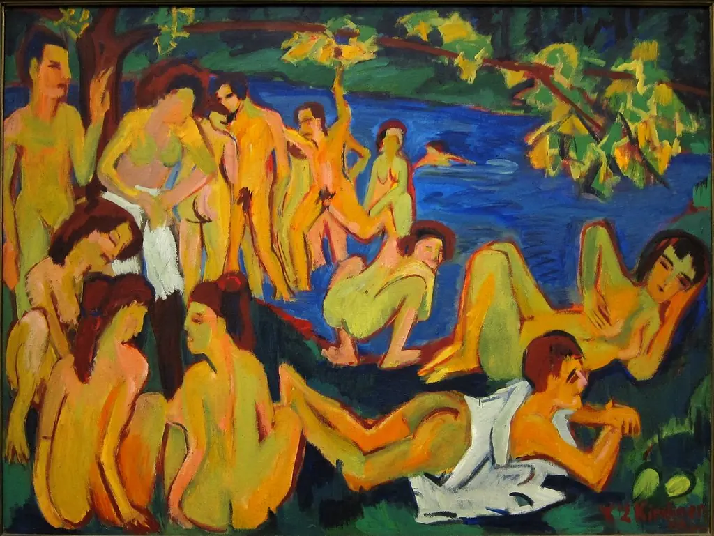 Bathers at Moritzburg, by Ernst Ludwig Kirchner