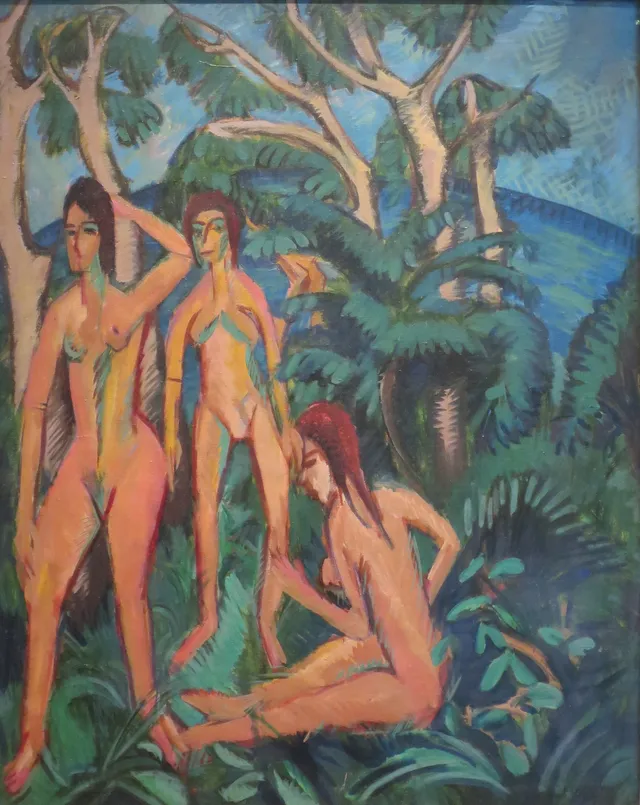 Bathers beneath Trees, Fehmarn — Ernst Ludwig Kirchner