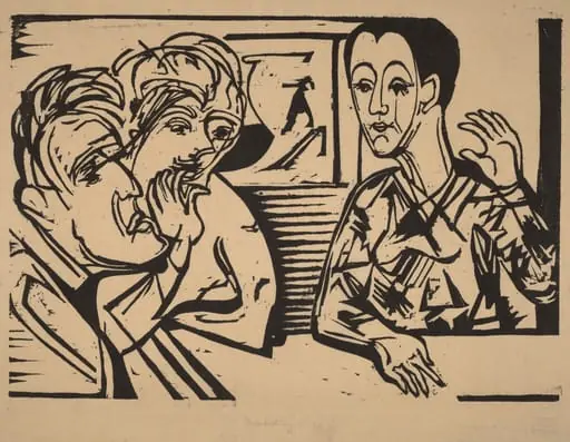 Conversation, by Ernst Ludwig Kirchner