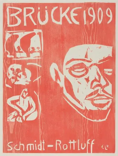 Cover of the Fourth Yearbook of the Artist Group the Brucke, by Ernst Ludwig Kirchner, 1909