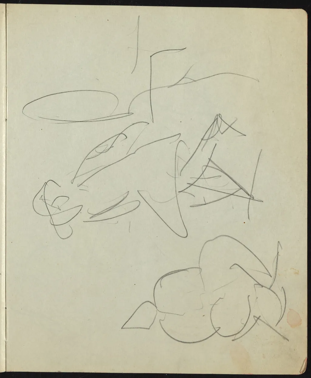 Dancers and Performers (Page from a Sketchbook), by Ernst Ludwig Kirchner, graphite, 1911