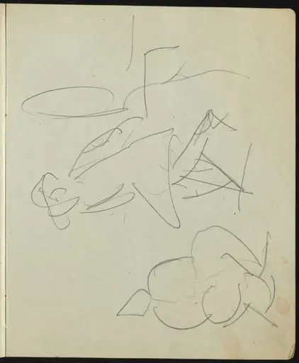 Dancers and Performers (Page from a Sketchbook), by Ernst Ludwig Kirchner