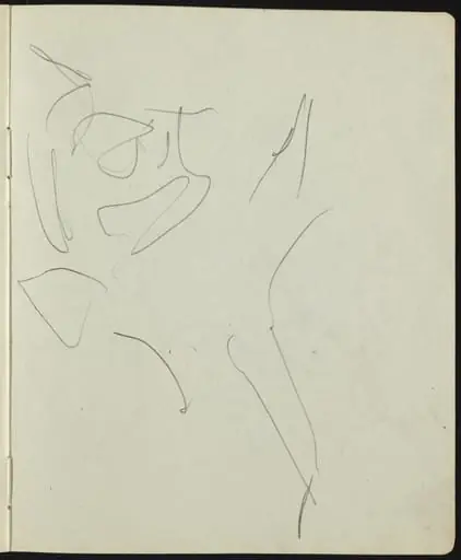 Dancers and Performers (Page from a Sketchbook), by Ernst Ludwig Kirchner