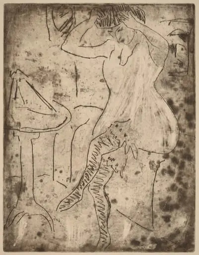 Dodo Arranging Her Hair, by Ernst Ludwig Kirchner
