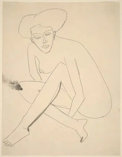 Dodo Seated, by Ernst Ludwig Kirchner