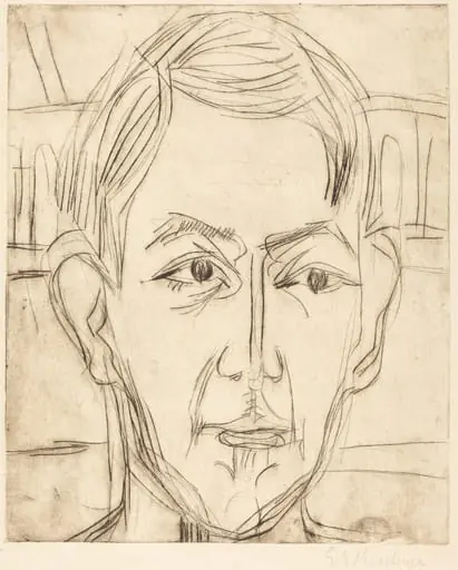 Dr. Hans Bütow, by Ernst Ludwig Kirchner