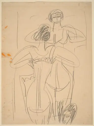 Girl Before a Mirror, by Ernst Ludwig Kirchner