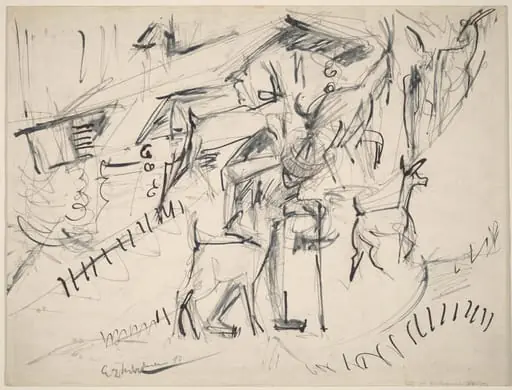 Goatherd with Goats, by Ernst Ludwig Kirchner