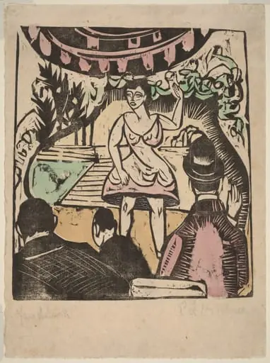 Little Variety Act with Singer, by Ernst Ludwig Kirchner