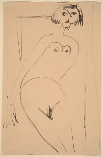 Nude, by Ernst Ludwig Kirchner