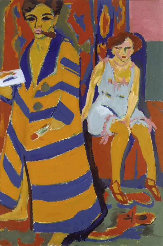 Painter and Model, by Ernst Ludwig Kirchner