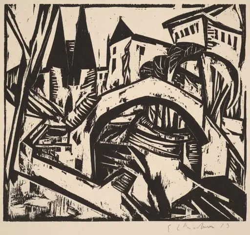 River Bank at Elisabeth (Berlin), by Ernst Ludwig Kirchner