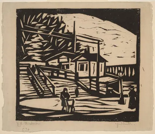 Shed on the Bank of the Elbe, by Ernst Ludwig Kirchner