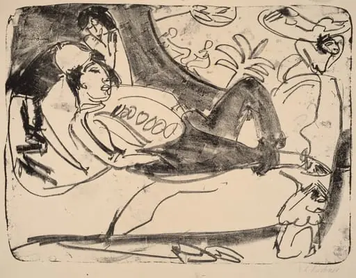 Siesta, by Ernst Ludwig Kirchner