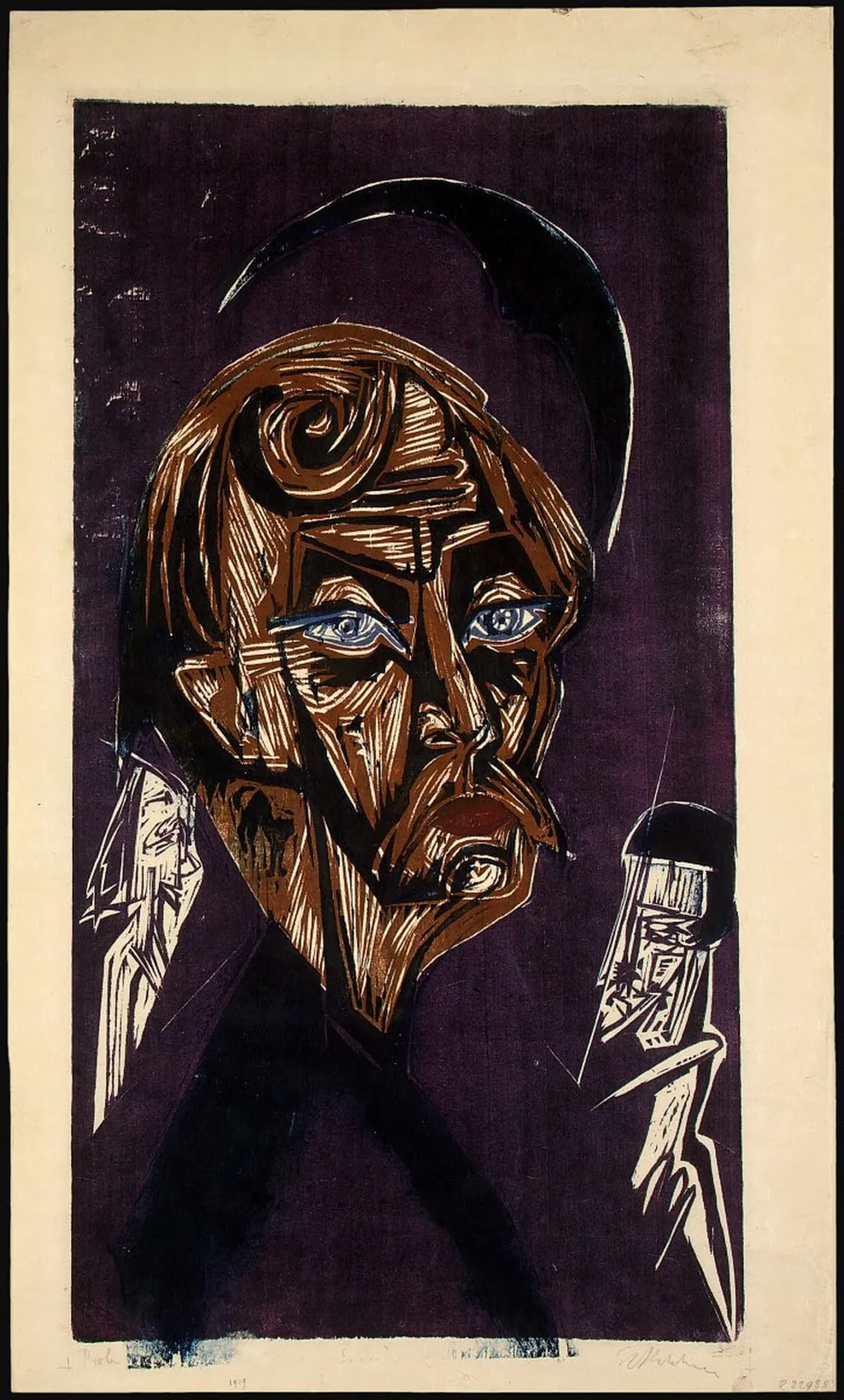 The Blond Painter Stirner, by Ernst Ludwig Kirchner, ink, 1919