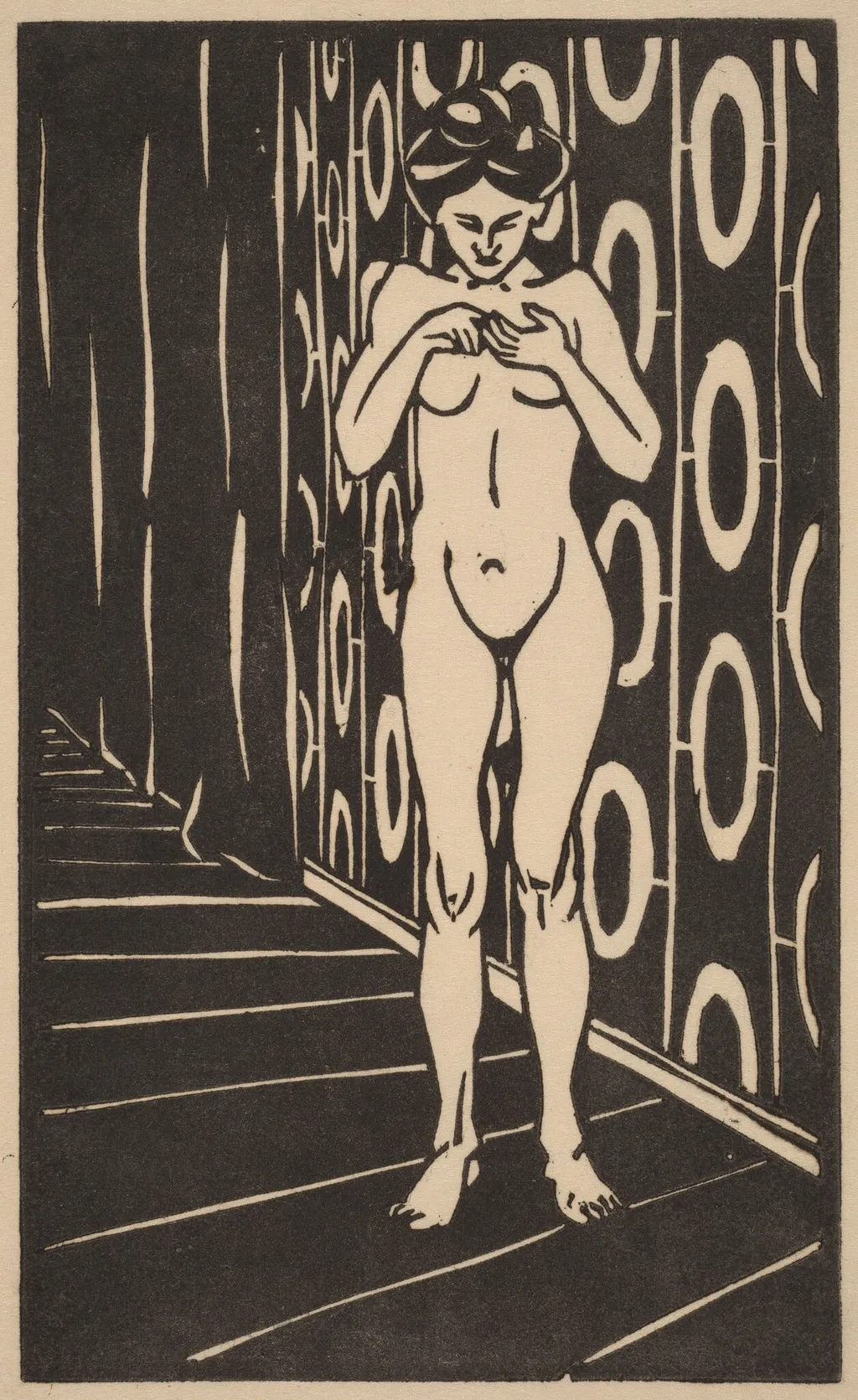 The Finger Game, by Ernst Ludwig Kirchner, ink, 1905